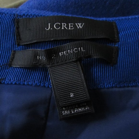 J. CREW Solid Purple Wool Pencil Skirt - Picture 4 of 5